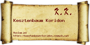 Kesztenbaum Koridon névjegykártya
